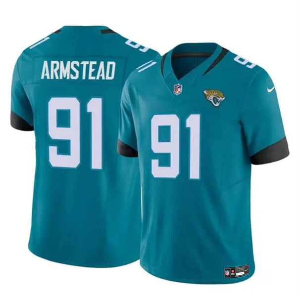 Men's Jacksonville Jaguars #91 Arik Armstead Teal 2024 F.U.S.E Vapor Untouchable Limited Football Stitched Jersey