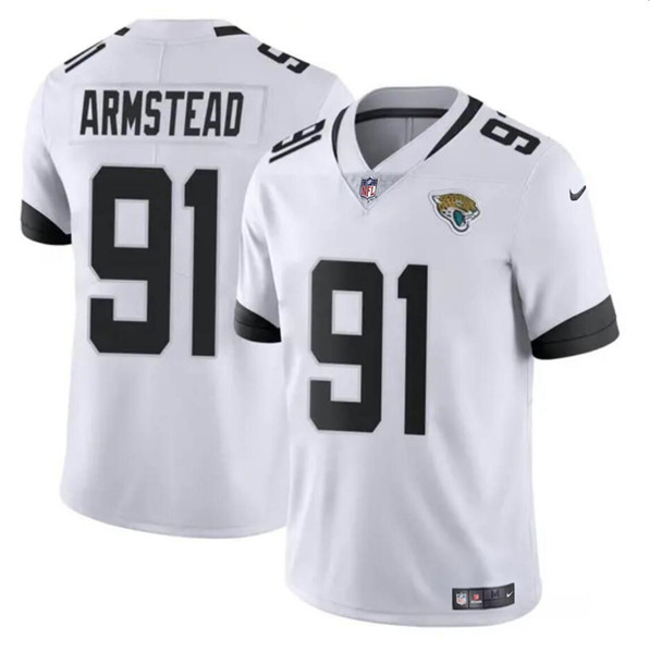 Men's Jacksonville Jaguars #91 Arik Armstead White Vapor Untouchable Limited Football Stitched Jersey