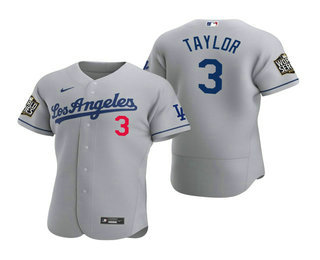 سوس Men's Los Angeles Dodgers #3 Chris Taylor Gray 2020 World Series ... سوس