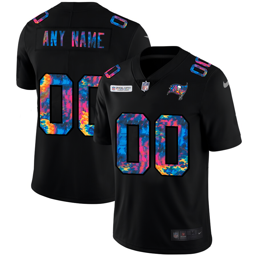 Tampa Bay Buccaneers Custom Men\'s Nike Multi-Color Black 2020 NFL Crucial Catch Vapor ...