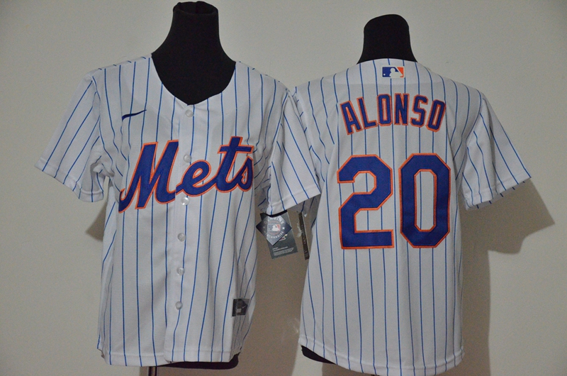 Youth New York Mets #20 Pete Alonso White Home Stitched ...