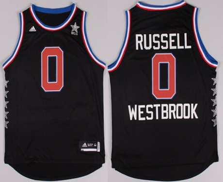 2015 NBA Western All-Stars #0 Russell Westbrook Revolution 30 Swingman Black Jersey