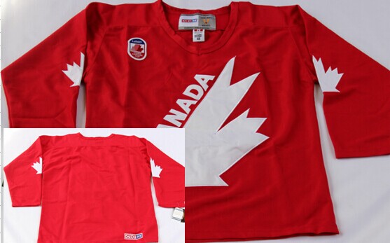 Team Canada Blank 1991 Olympic Red Throwback CCM Jersey