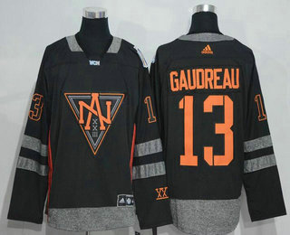 Men's North America Hockey #13 Johnny Gaudreau Black 2016 World Cup of Hockey Stitched adidas WCH Game Jersey