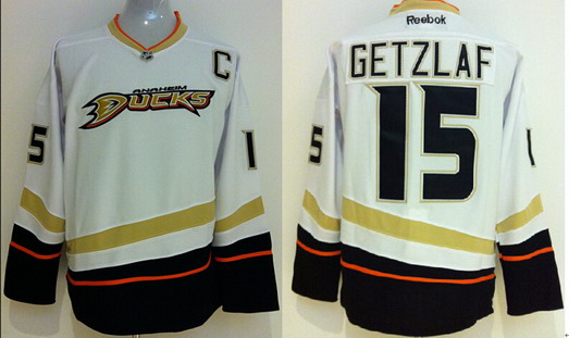 Anaheim Ducks #15 Ryan Getzlaf White Jersey