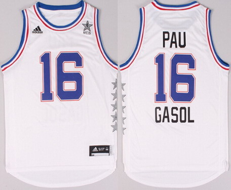 2015 NBA Eastern All-Stars #16 Pau Gasol Revolution 30 Swingman White Jersey