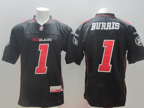 CFL Ottawa RedBlacks #1 Henry Burris Black Jersey