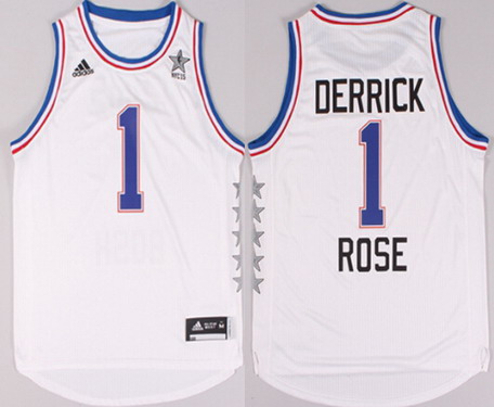 2015 NBA Eastern All-Stars #1 Derrick Rose Revolution 30 Swingman White Jersey