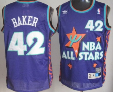 NBA 1995 All-Star #42 Vin Baker Purple Swingman Throwback Jersey 