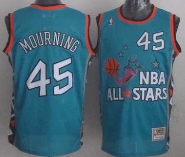 NBA 1996 All-Star #45 Alonzo Mourning Green Swingman Throwback Jersey 