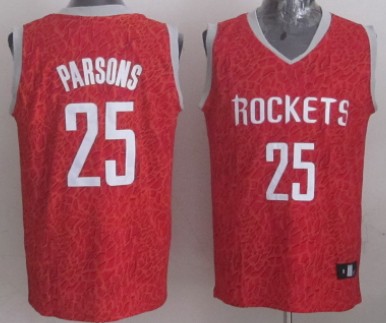 Houston Rockets #25 Chandler Parsons Red Leopard Print Fashion Jersey 