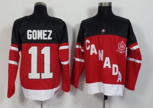 2014-15 Men's Team Canada #11 Scott Gomez Retired Player Red 100TH Anniversary Jersey