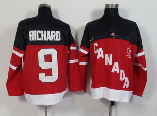 2014-15 Men's Team Canada #9 Maurice Richard Retired Player Red 100TH Anniversary Jersey