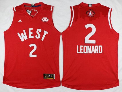 2015-16 NBA Western All-Stars Men's #2 Kawhi Leonard Revolution 30 Swingman Red Jersey