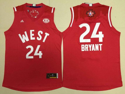 2015-16 NBA Western All-Stars Men's #24 Kobe Bryant Revolution 30 Swingman Red Jersey