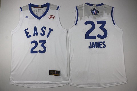 2015-16 NBA Eastern All-Stars Men's #23 LeBron James Revolution 30 Swingman White Jersey