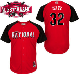 National League New York Mets #32 Steven Matz Red 2015 All-Star Game Player Jersey