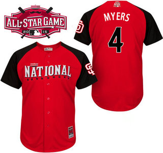 National League San Diego Padres #4 Wil Myers Red 2015 All-Star Game Player Jersey