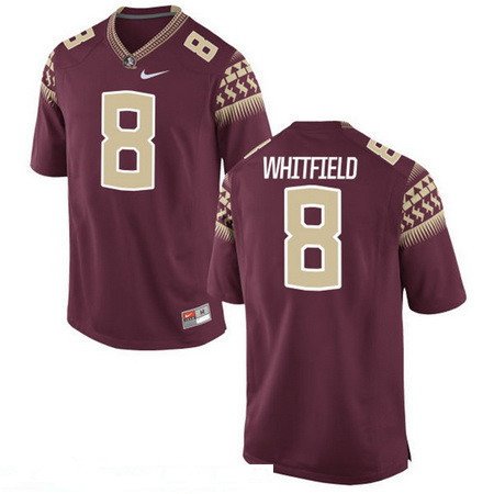 Men's Florida State Seminoles #8 Kermit Whitfield Red Stitched College Football 2016 Nike NCAA Jersey