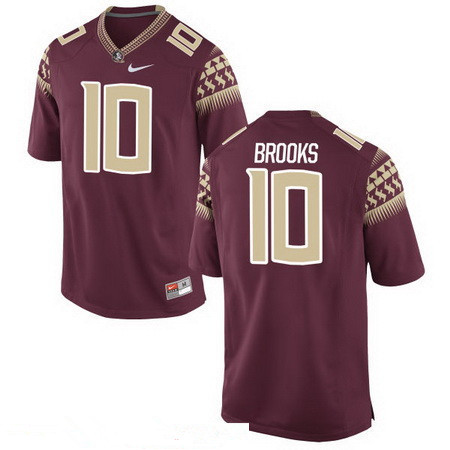 Men's Florida State Seminoles #10 Derrick Brooks Red Stitched College Football 2016 Nike NCAA Jersey