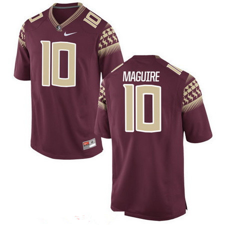 Men's Florida State Seminoles #10 Sean Maguire Red Stitched College Football 2016 Nike NCAA Jersey