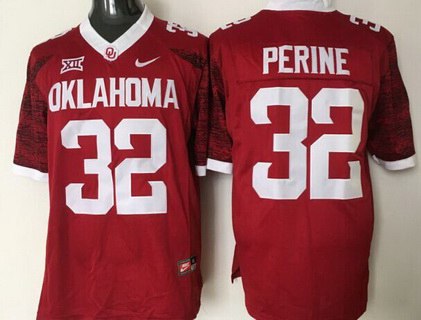 Men's Oklahoma Sooners #32 Samaje Perine Red 2016 College Football Nike Limited Jersey