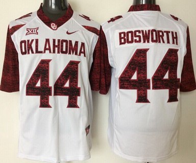 Men's Oklahoma Sooners #44 Brian Bosworth White 2016 College Football Nike Limited Jersey