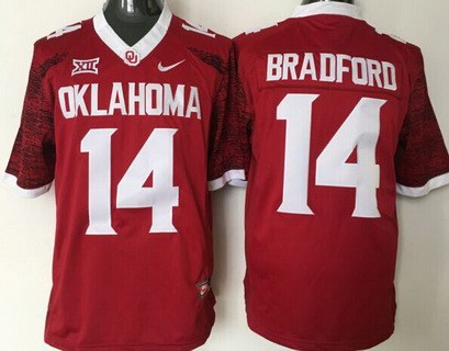 Men's Oklahoma Sooners #14 Sam Bradford Red 2016 College Football Nike Limited Jersey