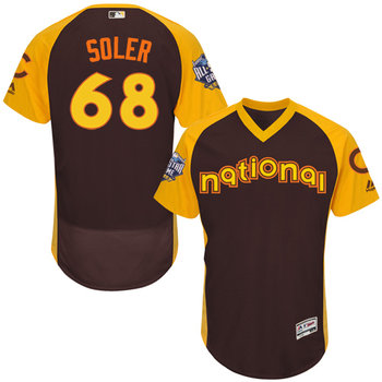 Jorge Soler Brown 2016 All-Star Jersey - Men's National League Chicago Cubs #68 Flex Base Majestic MLB Collection Jersey