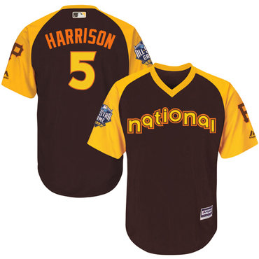 Josh Harrison Brown 2016 MLB All-Star Jersey - Men's National League Pittsburgh Pirates #5 Cool Base Game Collection