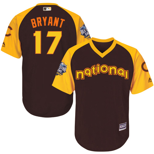 Kris Bryant Brown 2016 MLB All-Star Jersey - Men's National League Chicago Cubs #17 Cool Base Game Collection