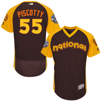Stephen Piscotty Brown 2016 All-Star Jersey - Men's National League St. Louis Cardinals #55 Flex Base Majestic MLB Collection Jersey