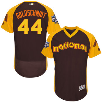 Paul Goldschmidt Brown 2016 All-Star Jersey - Men's National League Arizona Diamondbacks #44 Flex Base Majestic MLB Collection Jersey