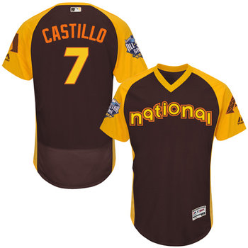 Welington Castillo Brown 2016 All-Star Jersey - Men's National League Arizona Diamondbacks #7 Flex Base Majestic MLB Collection Jersey