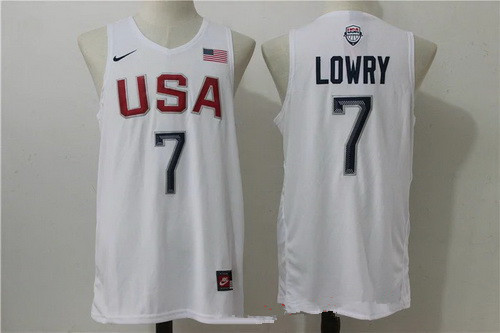 2016 Olympics Team USA Men's #7 Kyle Lowry White Revolution 30 Swingman Basketball Jersey