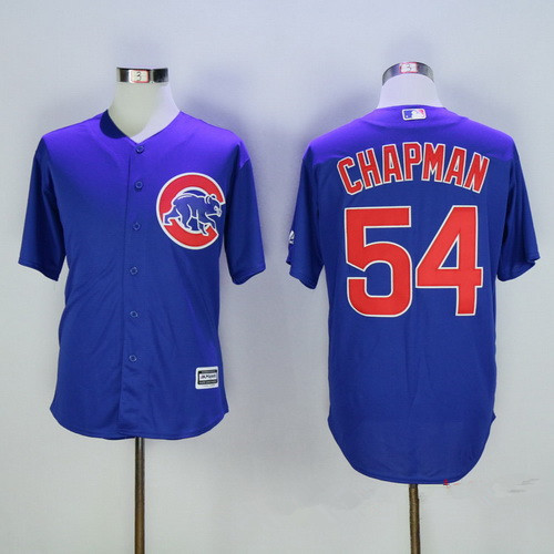 كيف استرجع فلوسي من نون Men's Chicago Cubs #54 Aroldis Chapman Blue Stitched MLB Majestic ... كيف استرجع فلوسي من نون