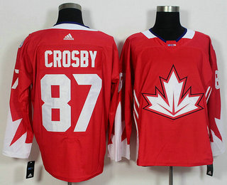 Men's Team Canada #87 Sidney Crosby Red 2016 World Cup of Hockey Game Jersey