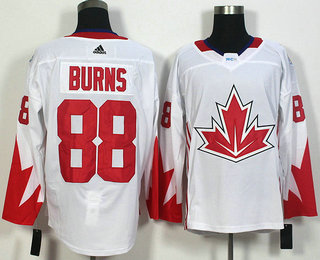 Men's Team Canada #88 Brent Burns White 2016 World Cup of Hockey Game Jersey