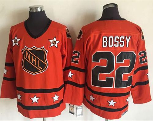 1972-81 NHL All-Star #22 Mike Bossy Orange CCM Throwback Stitched Vintage Hockey Jersey