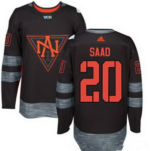 Men's North America Hockey #20 Brandon Saad Black 2016 World Cup of Hockey Stitched adidas WCH Game Jersey