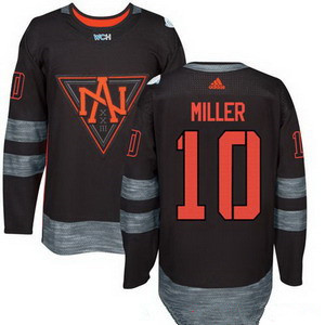 Men's North America Hockey #10 J T Miller Black 2016 World Cup of Hockey Stitched adidas WCH Game Jersey