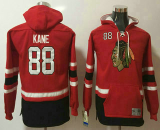 Youth Chicago Blackhawks #88 Patrick Kane NEW Red Stitched NHL Old Tim Hockey Hoodie