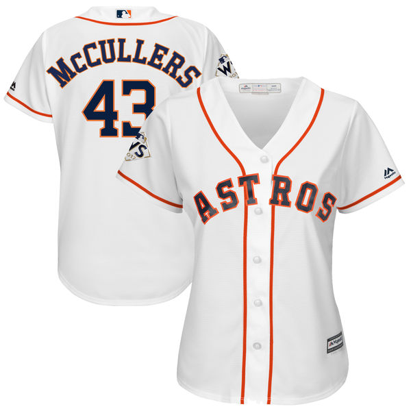Women's Houston Astros #43 Lance McCullers Jr. White Women 2017 World Series Bound Coolbase Player Jersey