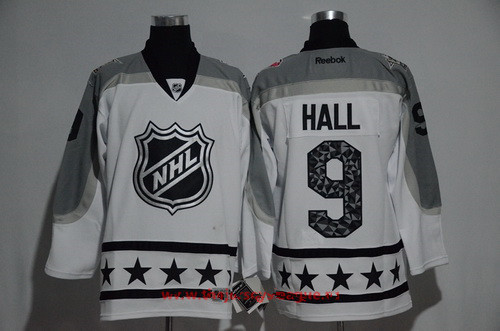 Men's Metropolitan Division New Jersey Devils #9 Taylor Hall Reebok White 2017 NHL All-Star Stitched Ice Hockey Jersey
