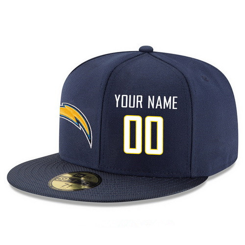 San Diego Chargers Custom Snapback Cap NFL Player Navy Blue with White Number Stitched Hat