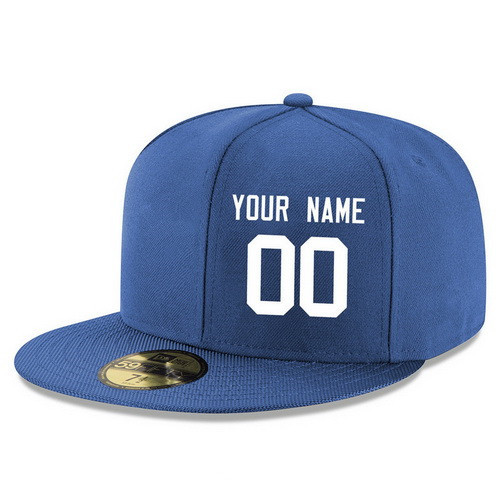 Indianapolis Colts Custom Snapback Cap NFL Player Royal Blue with White Number Stitched Hat