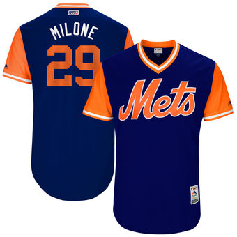 Men's New York Mets Tommy Milone Milone Majestic Royal 2017 Players Weekend Authentic Jersey