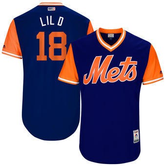 Men's New York Mets Travis D'Arnaud Lil D Majestic Royal 2017 Players Weekend Authentic Jersey