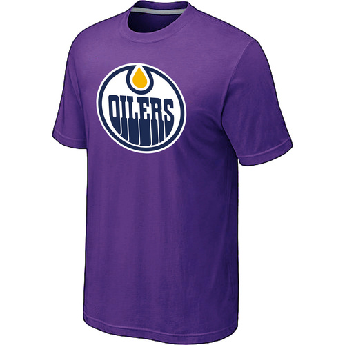 NHL Edmonton Oilers Big & Tall Logo Purple T-Shirt