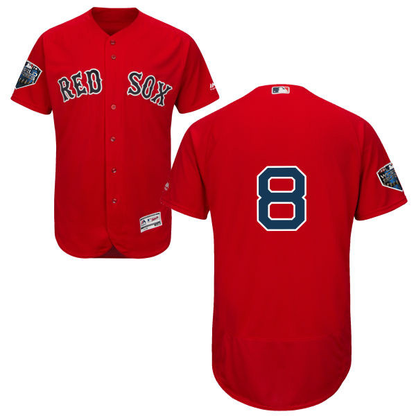Red Sox #8 Carl Yastrzemski Red Flexbase Authentic Collection 2018 World Series Stitched MLB Jersey